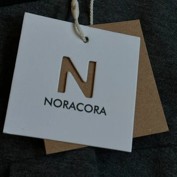 NORACORA NEW WITH TAGS Smock Style Flowy Top Grey with Black Trim Buttons 3XL - Picture 5 of 7